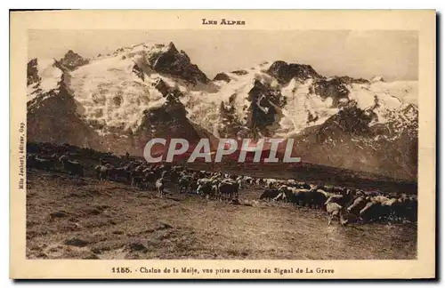 Cartes postales Chales de la Meije vue prise su dessus du Signal de la Grave Moutons