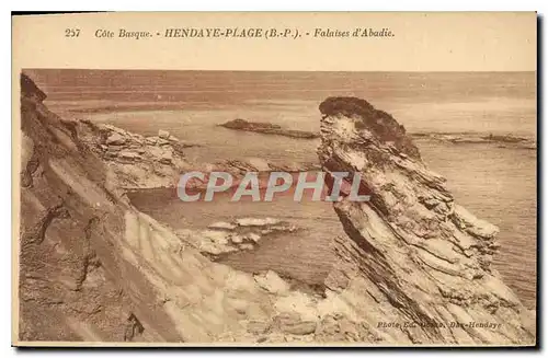 Cartes postales Hendaye Plage Falaises d'Abadie