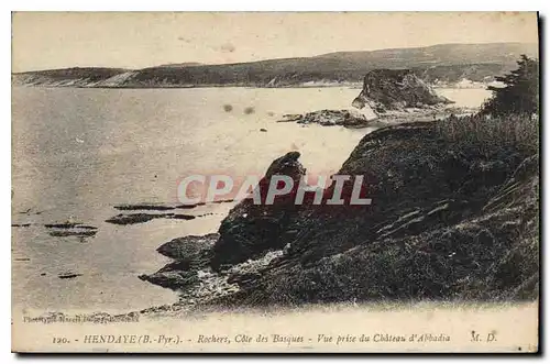 Ansichtskarte AK Hendaye Rockers Cote des Basques Vue prise du Chateau d'Abbadia