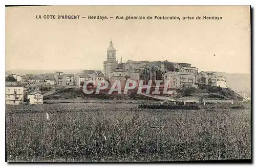 Cartes postales Vue generale de Fontarabie prise de Hendaye