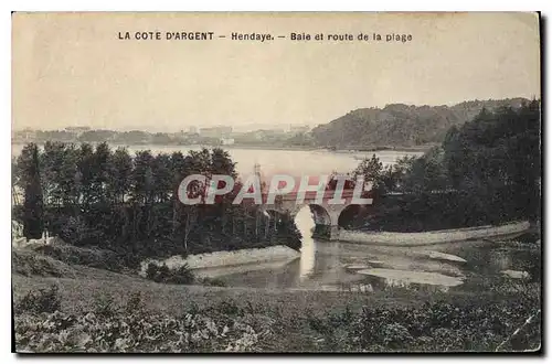 Cartes postales Hendaye Baie et route de la plage