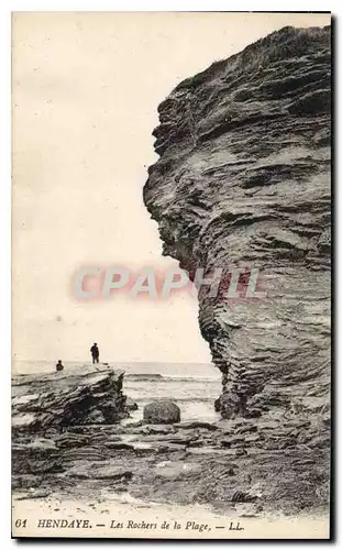 Ansichtskarte AK Hendaye Les Rochers de la Plage