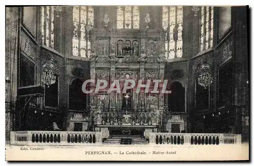 Cartes postales Perpignan La Cathedrale Maitre Autel