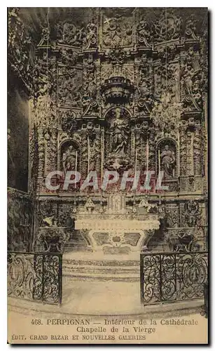 Cartes postales Perpignan Interieur de la Cathedrale Chapelle de la Vierge