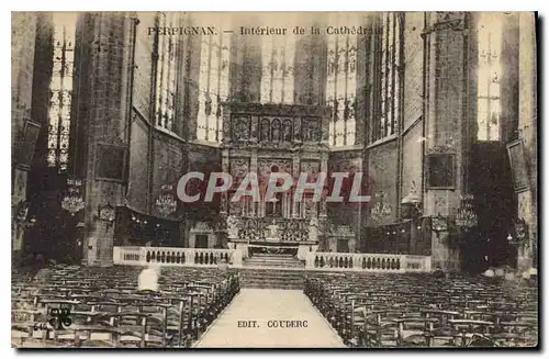 Cartes postales Perpignan Interieur de la Cathedrale