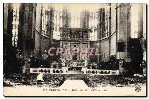 Cartes postales Perpignan Interieur de la Cathedrale