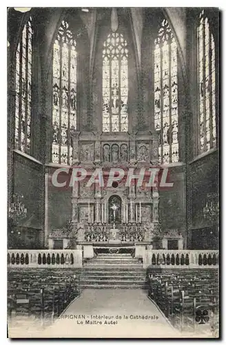 Ansichtskarte AK Perpignan Interieur de la Cathedrale Maitre Autel