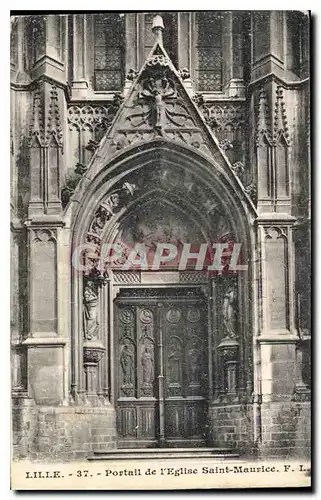 Cartes postales Lille Portail de l'Eglise Saint Maurice