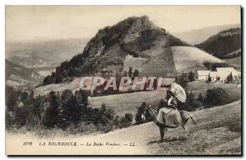 Cartes postales La Bourboule La Roche Vendeix Femme Ane Mule