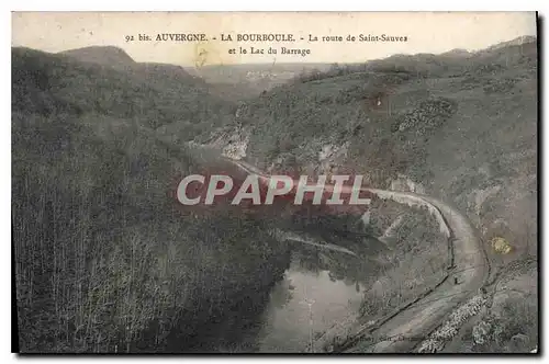 Cartes postales La Bourboule La route de Saint Sauves et le Lac du Barrage