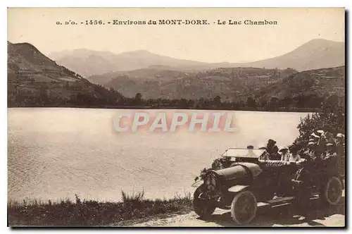 Ansichtskarte AK Environs du Mont Dore Le Lac Chambon Automobile