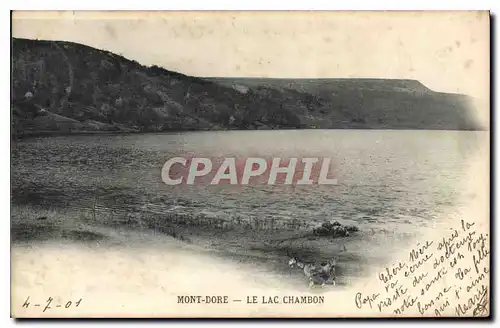 Cartes postales Mont Dore Le Lac Chambon Chevre