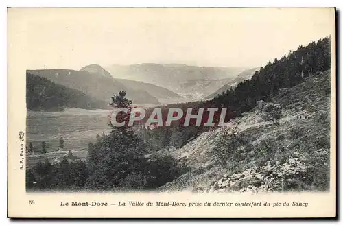 Cartes postales La Vallee du Mont Dore  prise du dernier contrefort du pic du Sancy