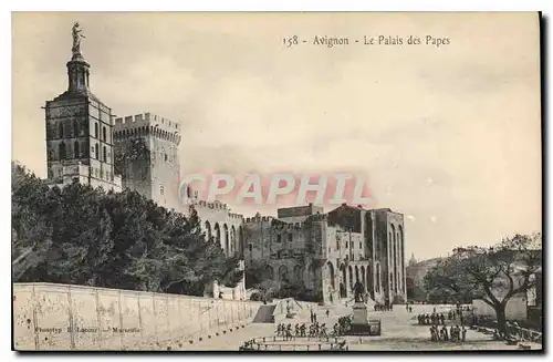 Cartes postales Avignon Le Palais des Papes Soldats Militaria