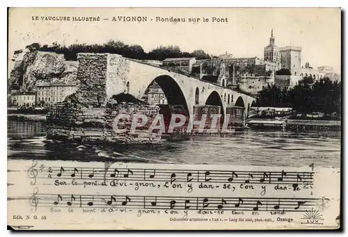 Cartes postales Avignon Rondeau sur le Pont