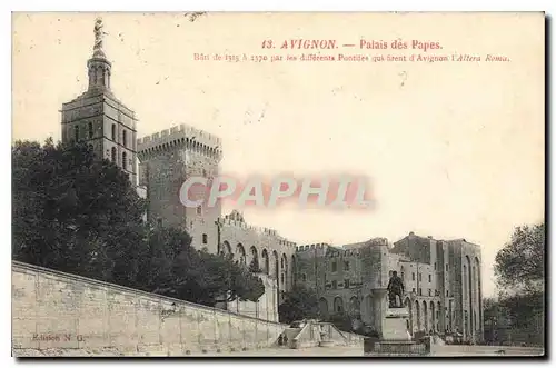 Cartes postales Avignon Palais des Papes