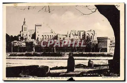 Cartes postales Avignon Perspective sur le Palais des Papes