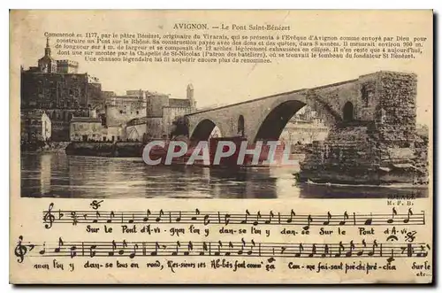 Cartes postales Avignon Le Pont Saint Benezet