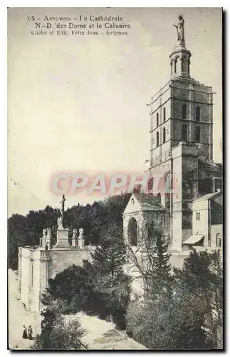 Cartes postales Avignon La Cathedrale N D Des Doms et le Calvaire