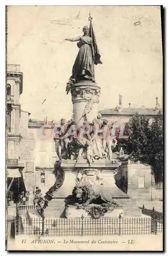 Cartes postales Avignon Le Monument du Centenaire Lion