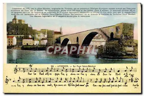 Cartes postales Avignon Le Pont Saint Benezet