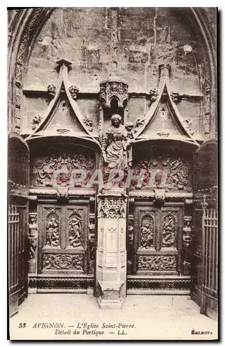 Cartes postales Avignon L�glise Saint Pierre Detail du Portique