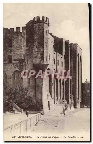 Cartes postales Avignon Le Palais des Papes La Facade