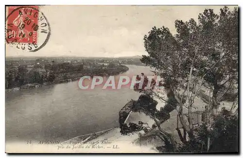 Ansichtskarte AK Avignon Panorama sur le Rhone pris du Jardin du Rocher