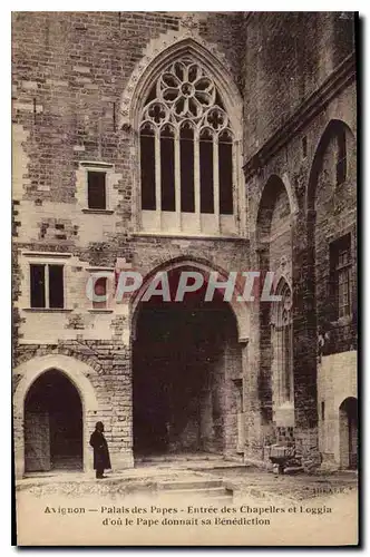 Ansichtskarte AK Avignon Palais des Papes Entree des Chapelles et Loggia