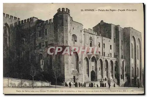 Ansichtskarte AK Avignon Palais des Papes Face principale