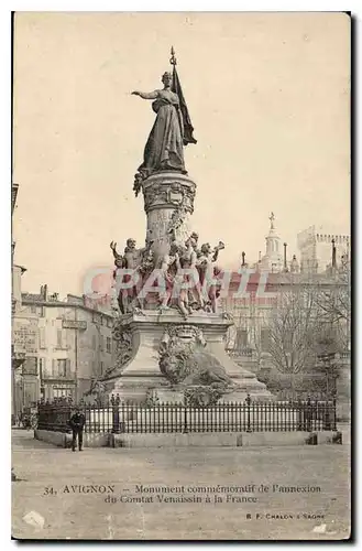 Cartes postales Avignon Monument commemoratif de l'annexion du Comtat Venaissin a la France