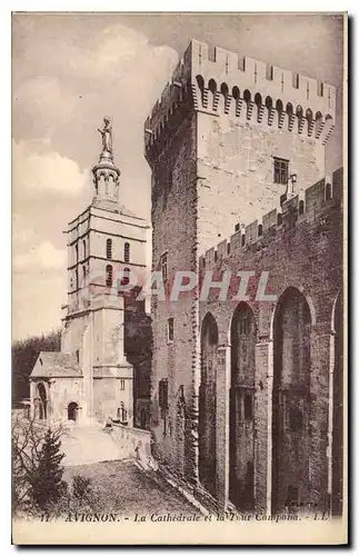 Cartes postales Avignon La Cathedrale et la Tour Campana