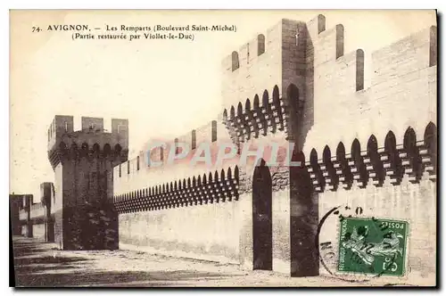 Cartes postales Avignon Les Remparts (Boulevard Saint Michel)