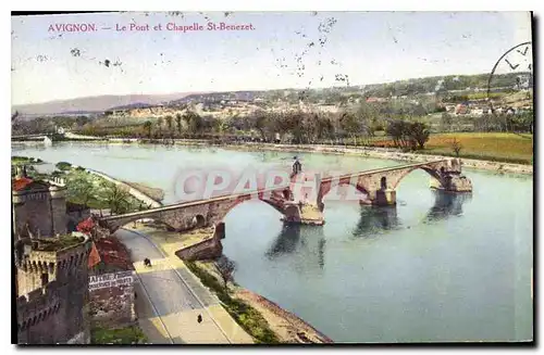 Cartes postales Avignon Le Pont et Chapelle St Benezet