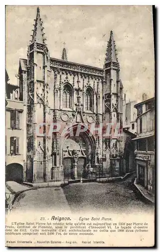 Cartes postales Avignon Eglise Saint Pierre
