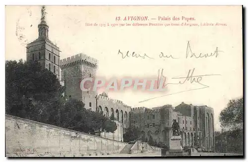 Cartes postales Avignon Palais des Papes