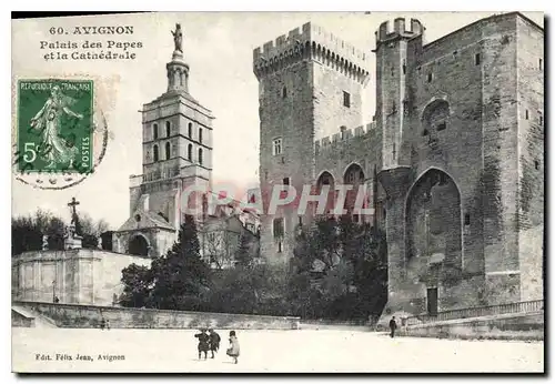 Cartes postales Avignon Palais des Papes et la Cathedrale