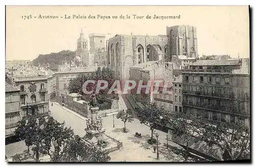 Cartes postales Avignon Le Palais des Papes vu de la Tour de Jacquemard