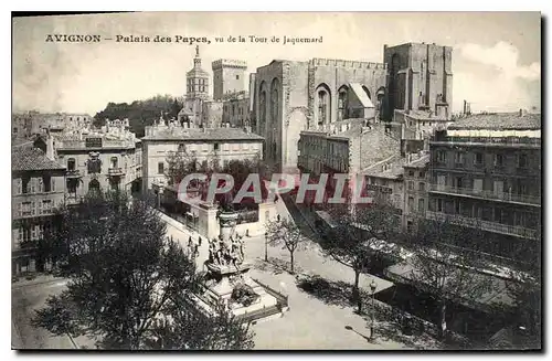 Cartes postales Avignon Palais des Papes vu de la Tour de Jacquemard