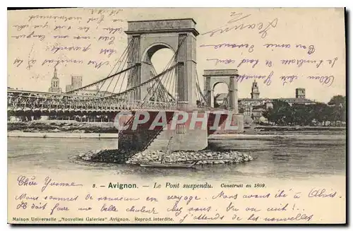 Cartes postales Avignon Le Pont suspendu