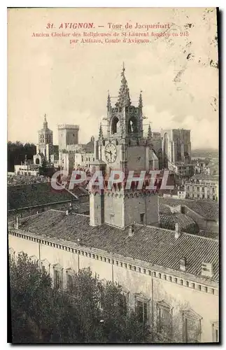 Cartes postales Avignon Tour de Jacquemart