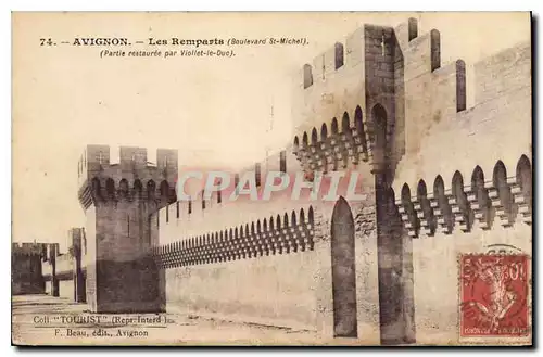 Ansichtskarte AK Avignon Les Remparts (Boulevard St Michel)