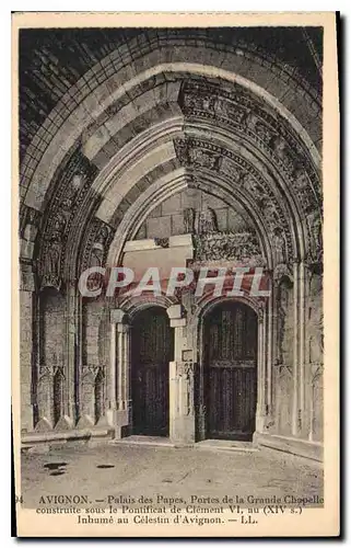 Cartes postales Avignon Palais des Papes Portes de la Grande Chapelle