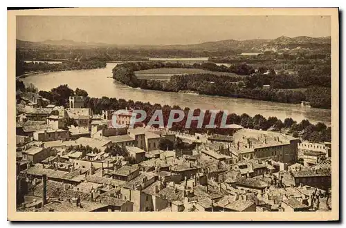 Cartes postales Avignon Vue generale sur la Ville et le Rhone