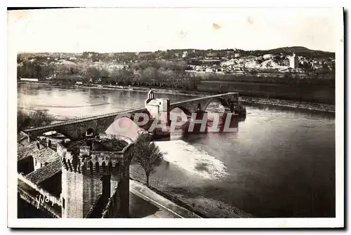 Ansichtskarte AK Avignon Le Pont St Benezet vu du rocher du Dom