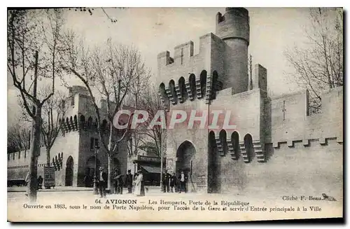 Cartes postales Avignon Les Remparts Porte de la Republique
