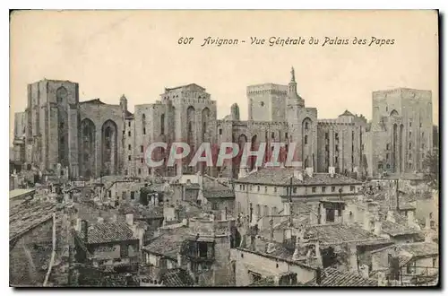 Ansichtskarte AK Avignon Vue generale du Palais des Papes