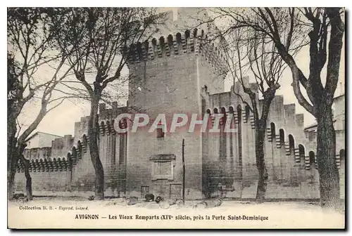 Cartes postales Avignon Les Vieux Remparts (XIV siecle) pres la Porte Saint Dominique