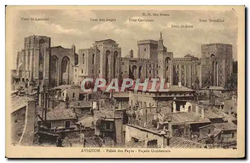 Cartes postales Avignon Palais des Papes Facade Orientale