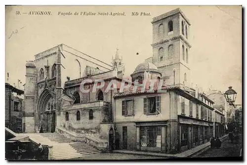Cartes postales Avignon Facade de l'Eglise Saint Agricol